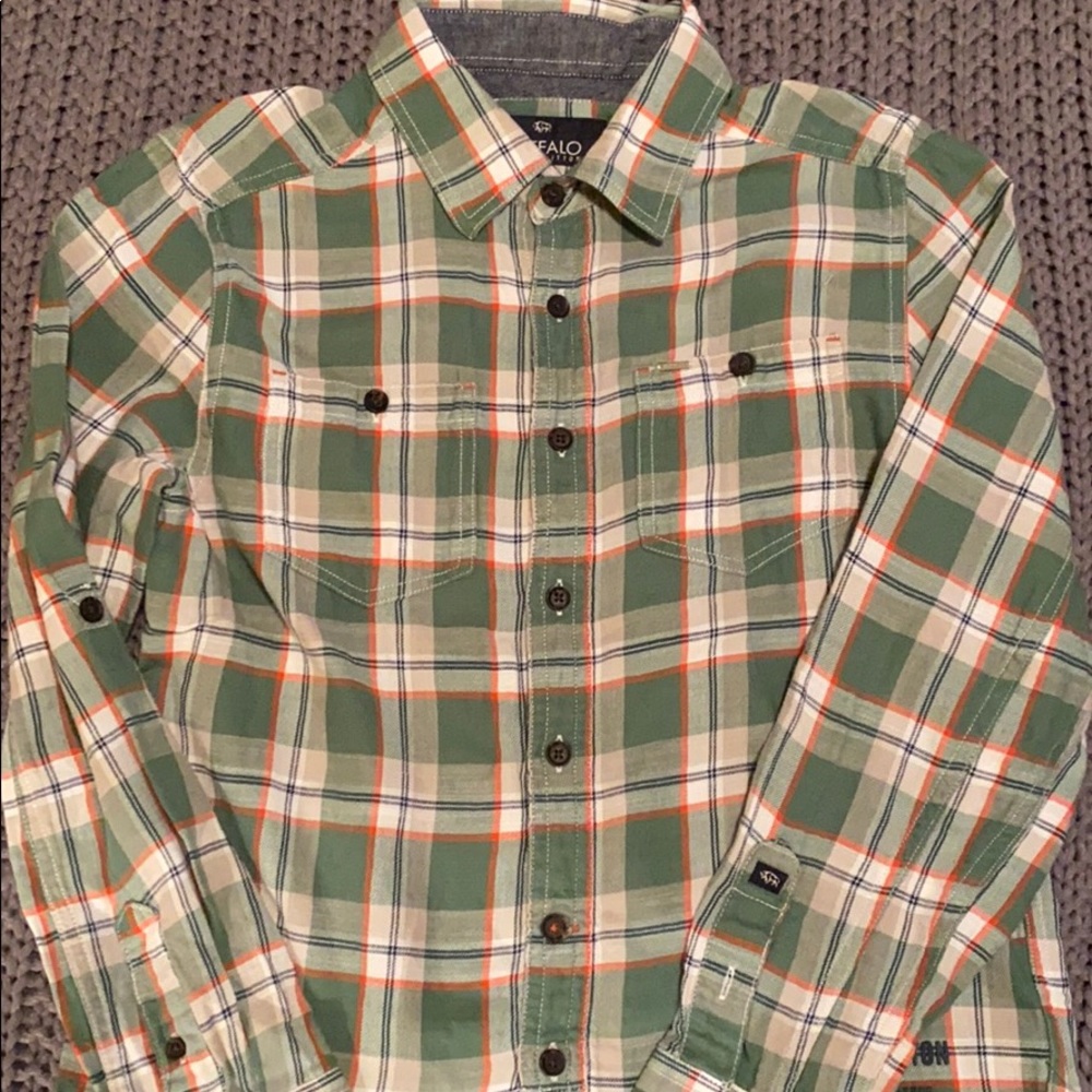 Buffalo David Bitten Boys Plaid Button Up